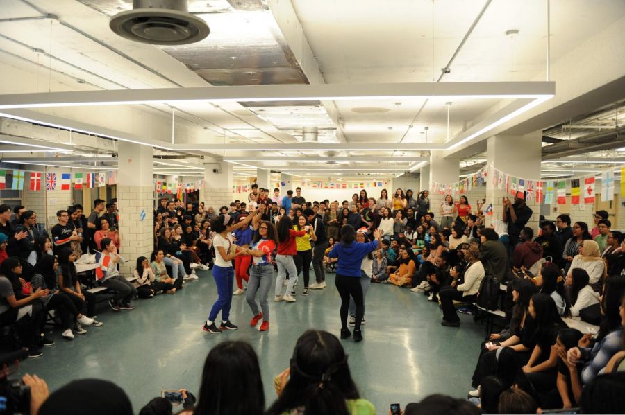 The Bronx Science community comes together to watch a festive performance!