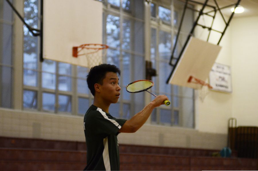 Badminton practice.