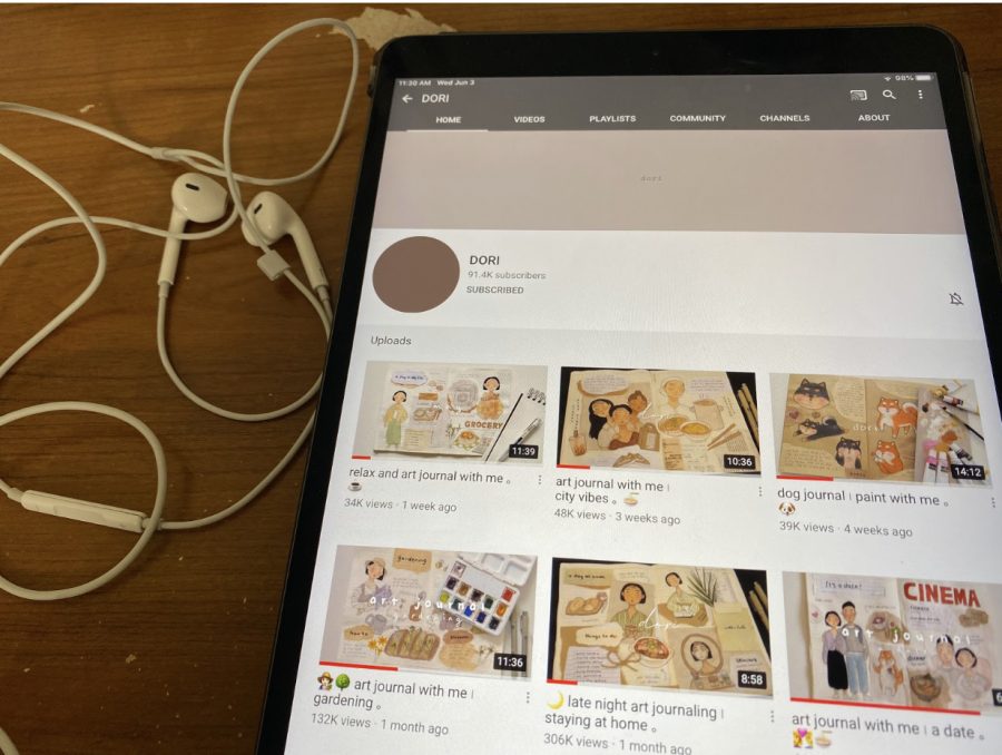“In a regular journal, thoughts can get messy when writing a raw piece from your heart, but imagery and the use of real objects to create a setting in the art journal is a much tidier and concise way of recording,” said Jeffery Luo ’20.