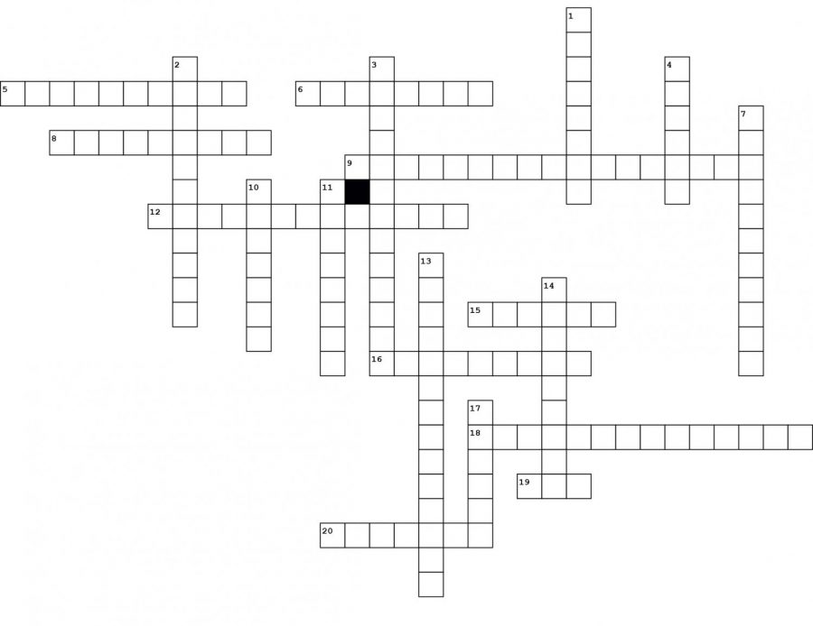 Print out this crossword box so that you can fill in the answers.