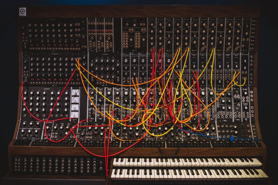 Here is the Moog Synthesizer designed by Robert Moog. One of the first synthesizers used in music, it allowed musicians to create their own sounds and to express themselves in an entirely new way. Albums such as 'L.A Lady' by The Doors and 'Abbey Road' by The Beatles implemented this version of the Moog. 
