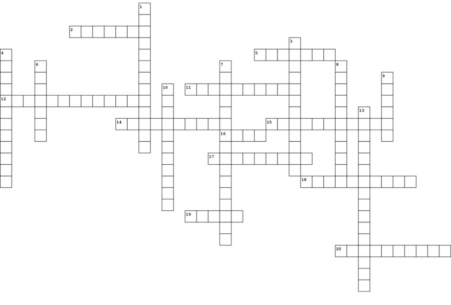 Print out this crossword box so that you can fill in the answers.