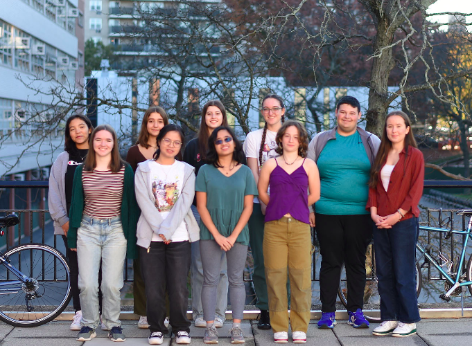 Copy Chiefs and Editors-in-Chief of ‘The Science Survey,’ who wrote this December 2022 Advice Column, pose for a photo. Depicted above are Katia Anastas ’23, Sela Emery ’23, Helen Stone ’23, Katrina Tablang ’23, Ethan Weinberg ’23, Felicia Jennings-Brown ’23, Nora Sissenich ’23, Elizabeth Colón ’23, Monica Reilly ’24, and Tiffany Wang ’24.