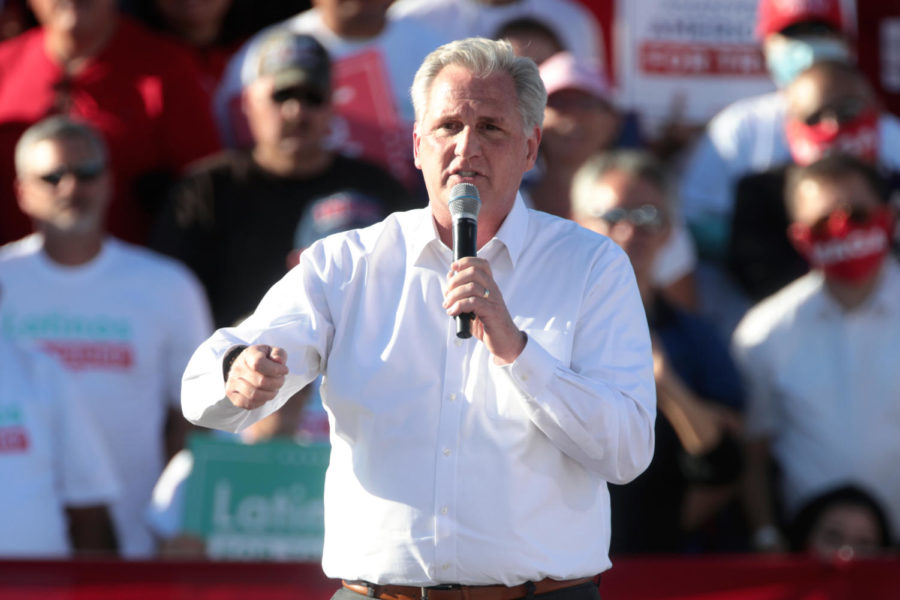 Here is Speaker of the House Kevin McCarthy at a Trump rally in Arizona.