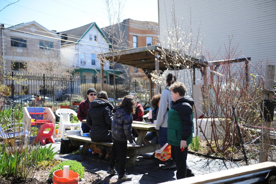 Here are members of the Morning Glory Garden at a Sunday member meeting in early April.