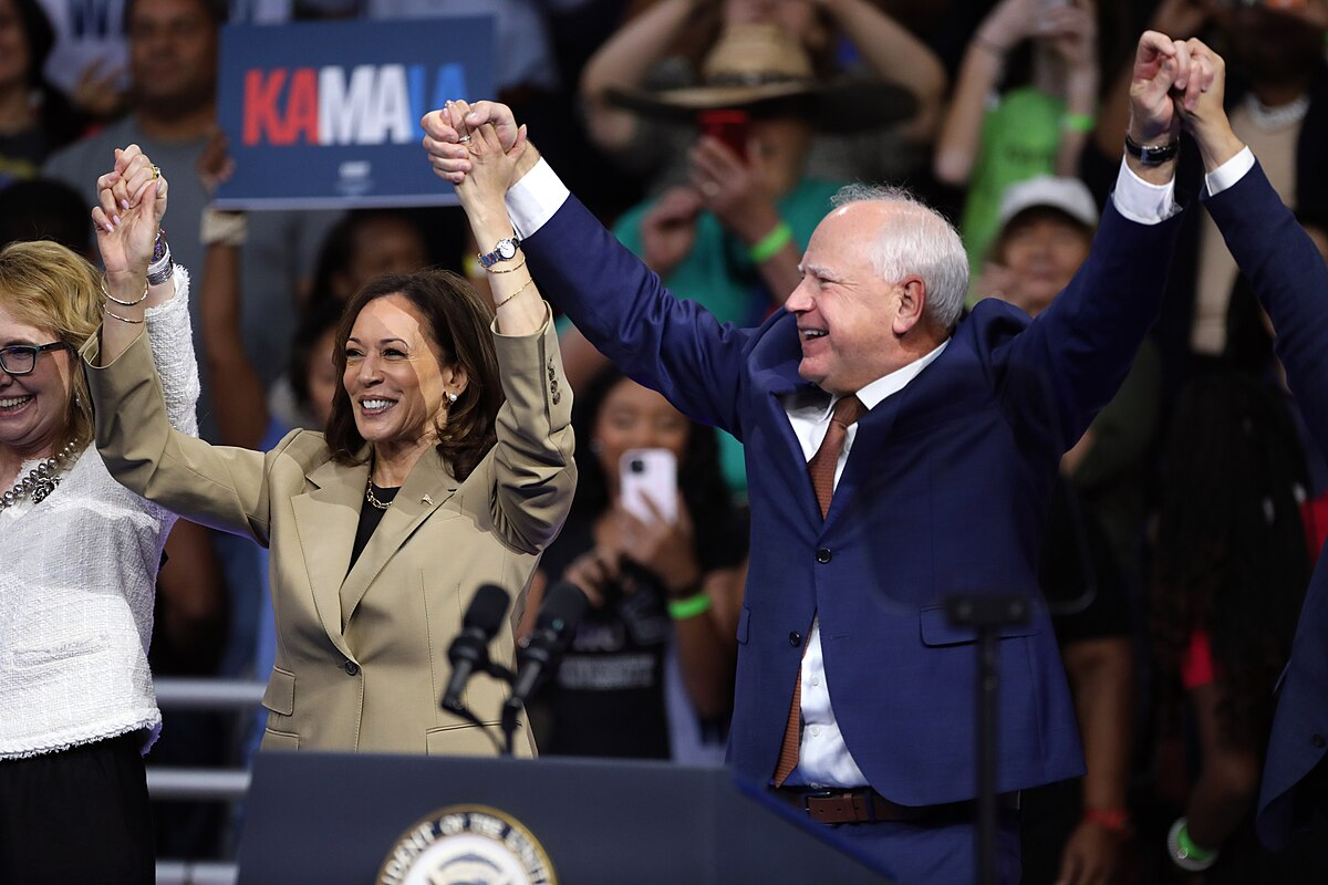 Pictured are Kamala Harris and Tim Walz at campaign rally in Glendale, Arizona. (Photo Credit: Gage Skidmore, CC BY-SA 2.0 , via Wikimedia Commons)