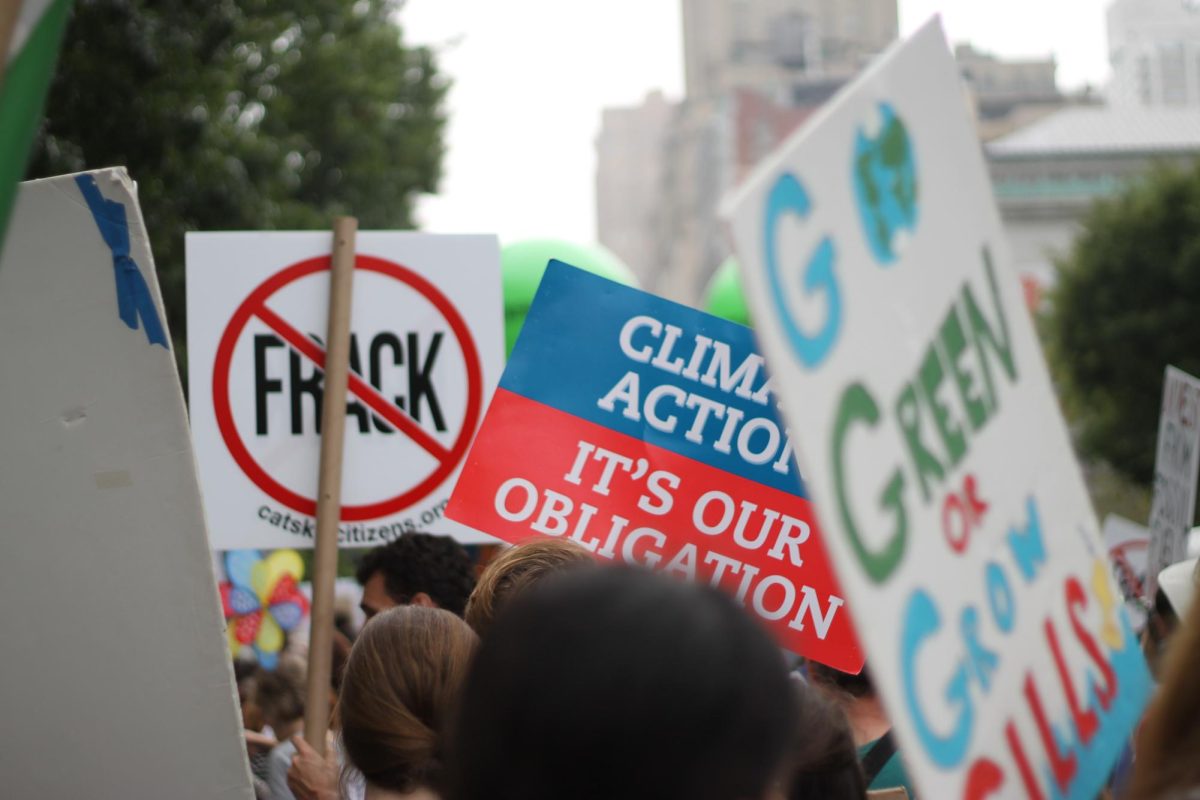 Ten years ago, on September 21st, 2014, approximately 311,000 people marched in the 2014 People’s Climate March, the biggest climate protest recorded in history. It was endorsed by over 1,500 organizations, including members of the NY Renews coalition. Now, climate justice efforts are more crucial than ever during this turbulent time. (Photo Credit: Elizabeth Stilwell from New York, CC BY-SA 2.0 , via Wikimedia Commons)